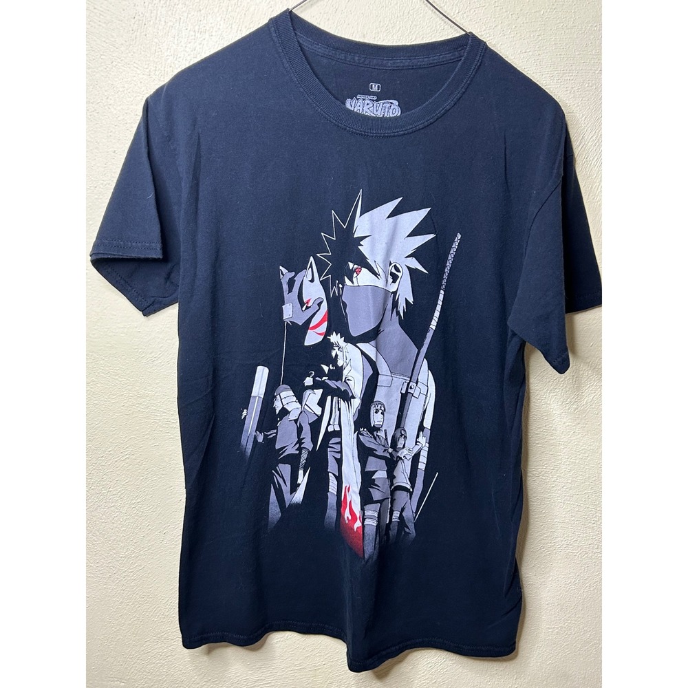 Naruto Shippuden Kakashi Hatake Anbu Black Ops Graphic T-Shirt Black Medium